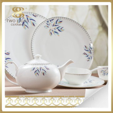 Porcelain hotel dinnerware, fine bone china ceramic hotel porcelain tableware